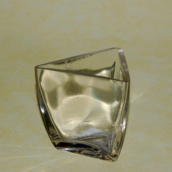 Rustica-Glas Kerzenhalter dreieckig