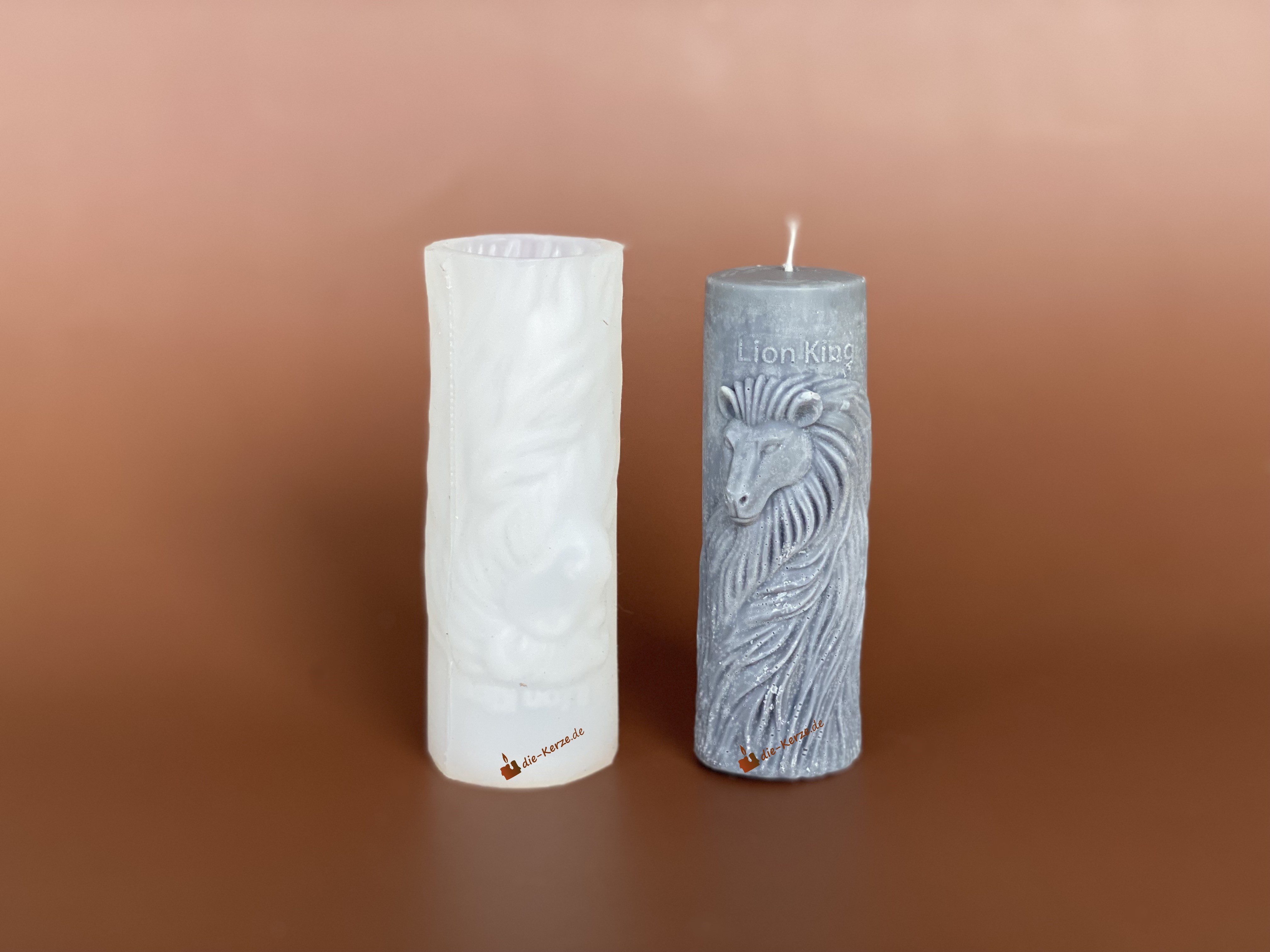 Silikonform selbstbewusster Loewe um mit dieser Form Kerzen selber zu erschaffen