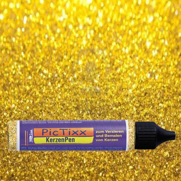 Kerzen-Pen Glitter gold