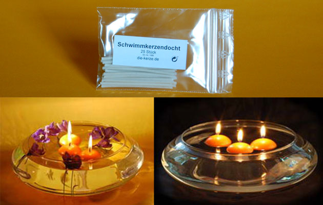 Docht für Schwimmkerzen