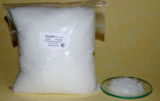 Paraffin rein 62 °C, rohweiß 1 kg