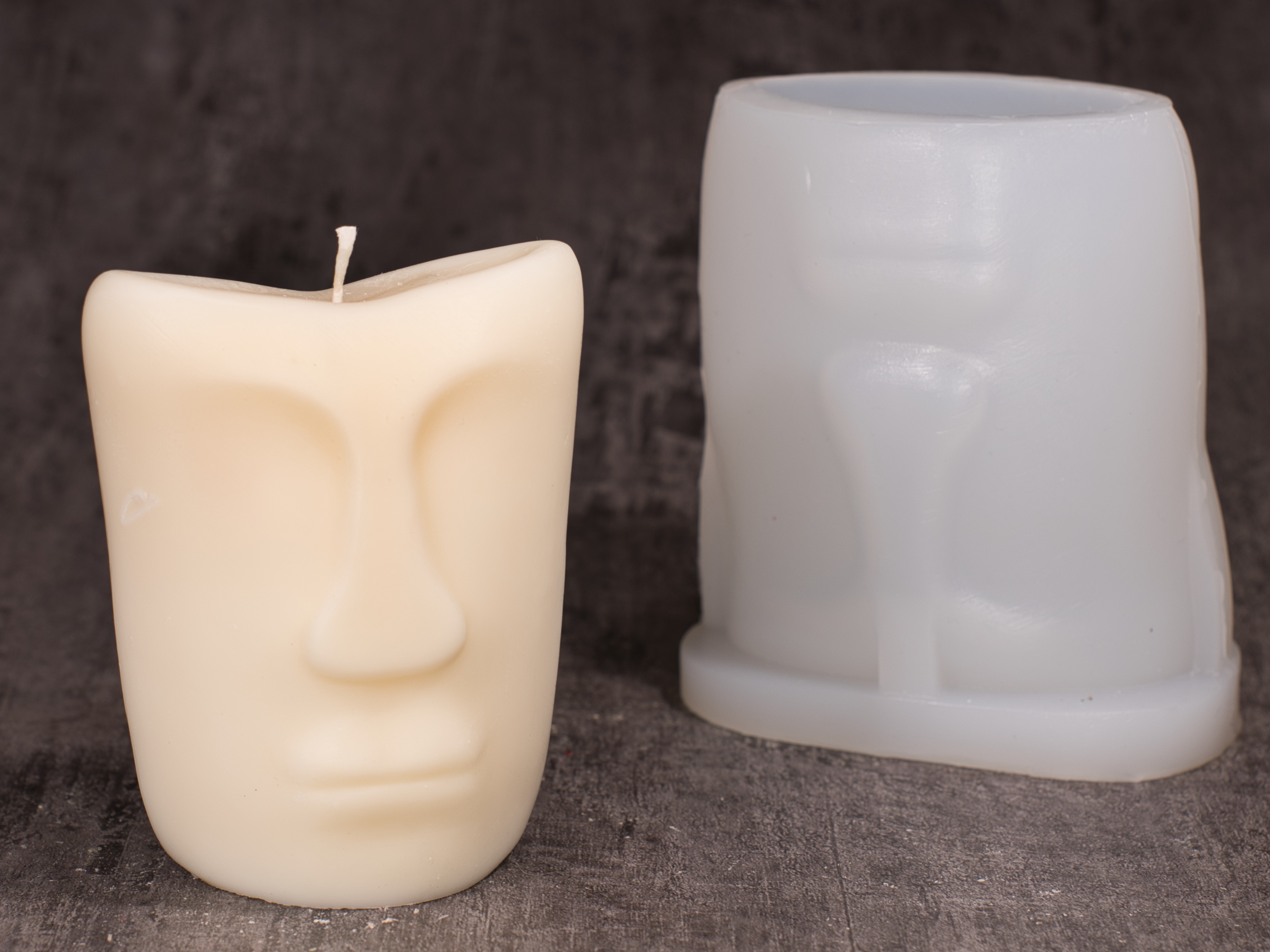 Silikonform ovaler Moai