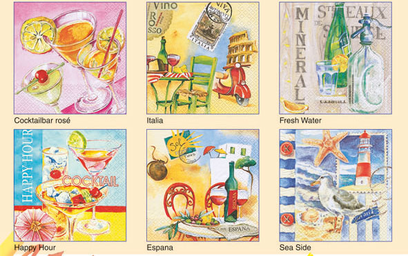 Serviettenmischung: Urlaubsfeeling