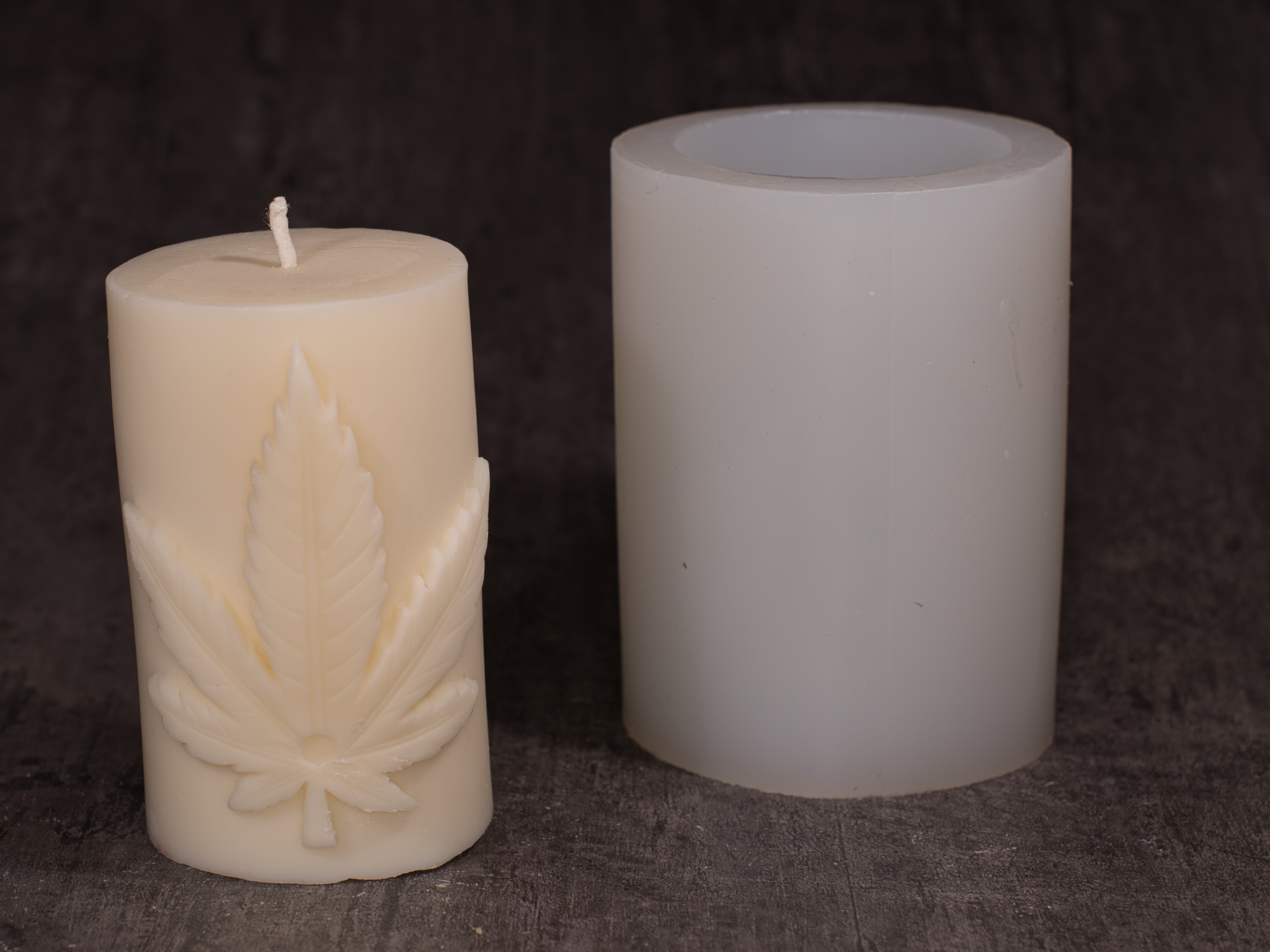 Silikonform Hanfblatt