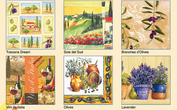 Serviettenmischung: Bella Italia