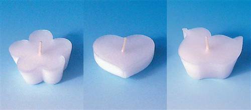 Gießform Schwimmkerzen Rosette Herz Ente