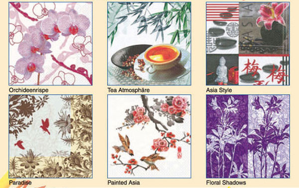 Serviettenmischung: Asia