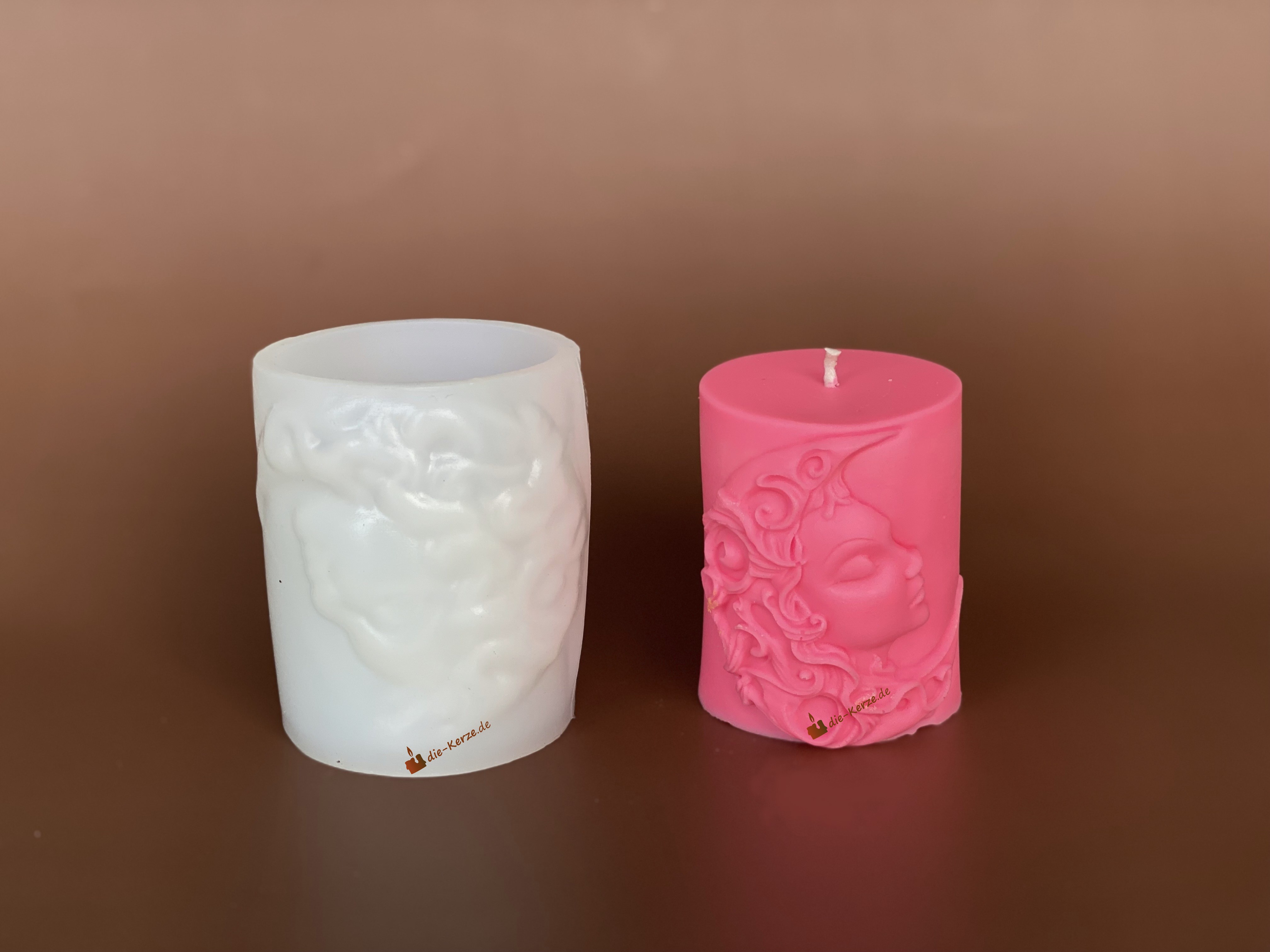 Silikonform schlafender Mond um eigene nachhaltige Kerzen selber machen