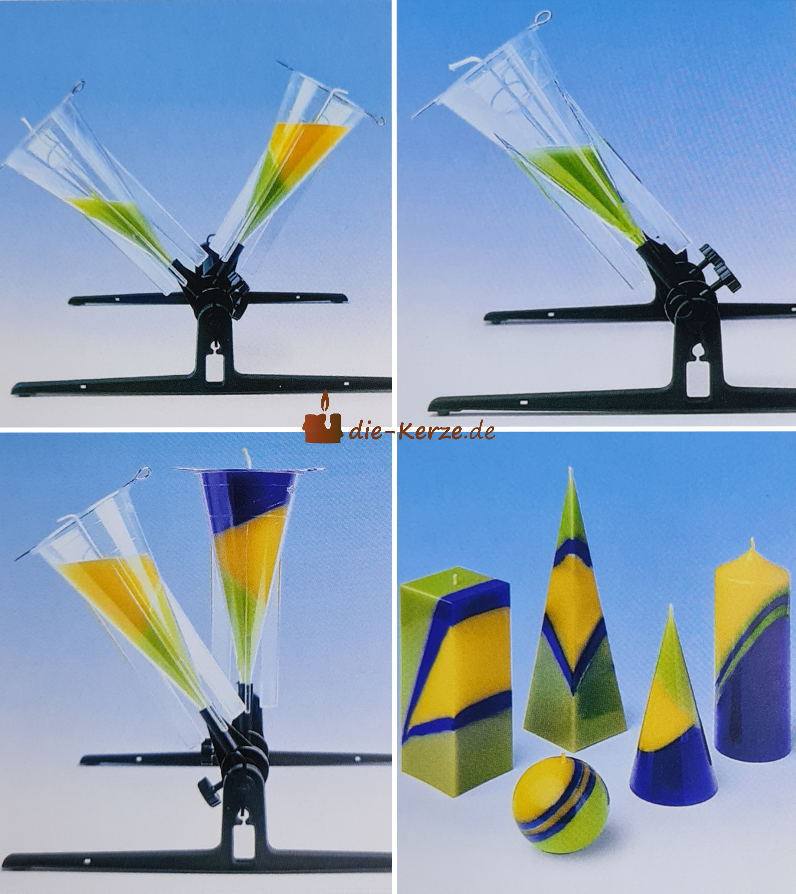 K2998 Kerzen Giessformenhalter aus Kunststoff