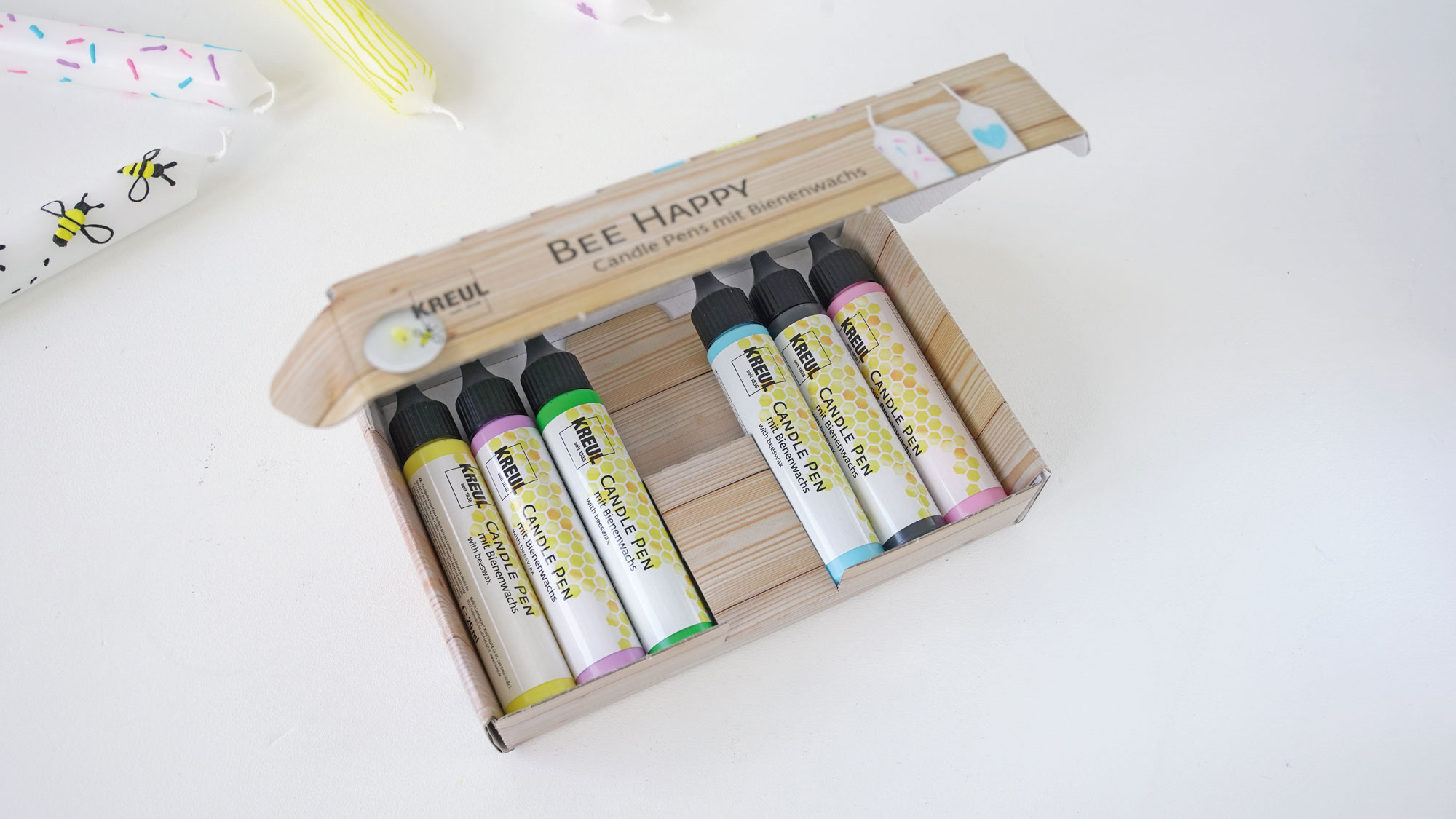 Kerzen-Pen 6er Set in der Verpackung zum entnehmen und einfachem verzieren deiner Kerzen