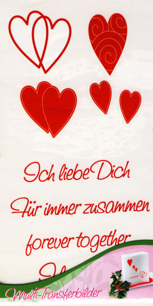 Transferbilder ICH LIEBE DICH