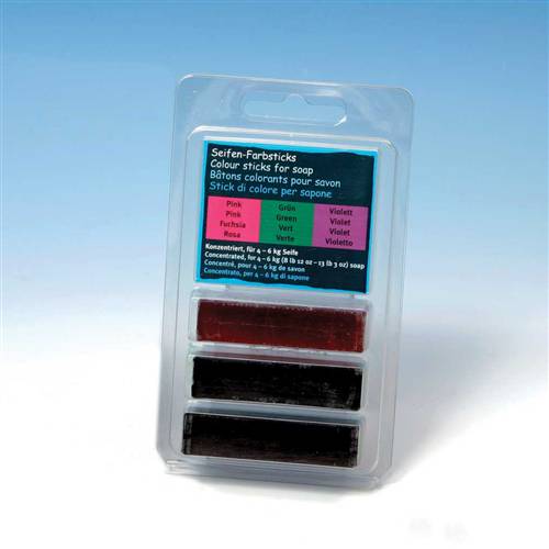 SeifenFarbSet grün-pink-violett