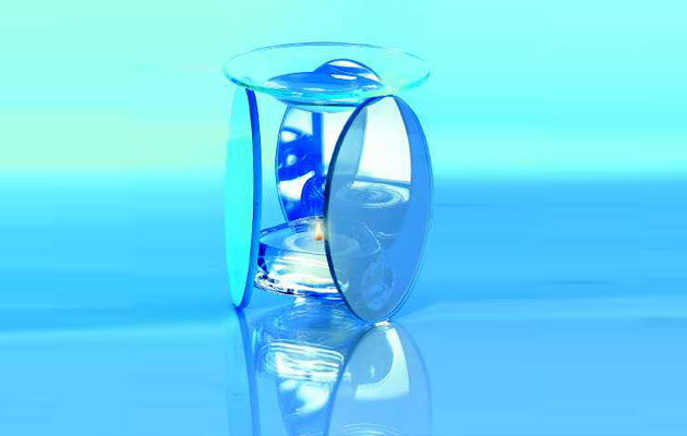 Duftlampe Spiegelglas oval