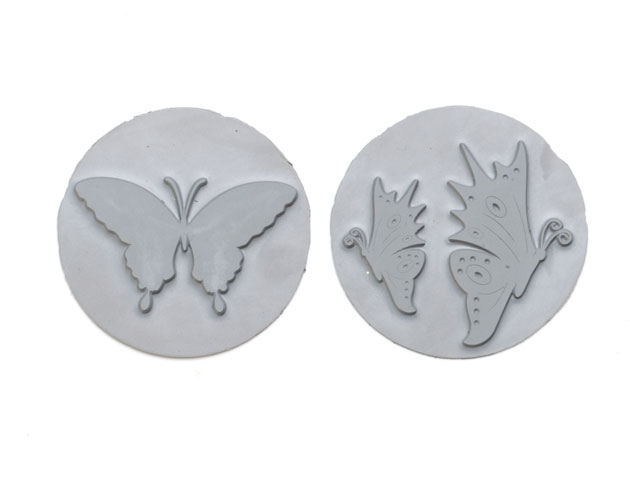 Reliefeinlagen rund Schmetterlinge