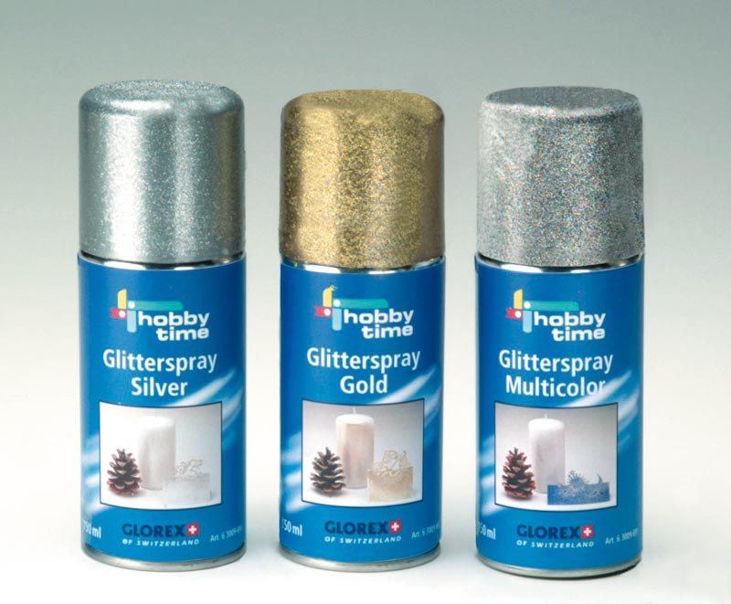 Glitterspray silber