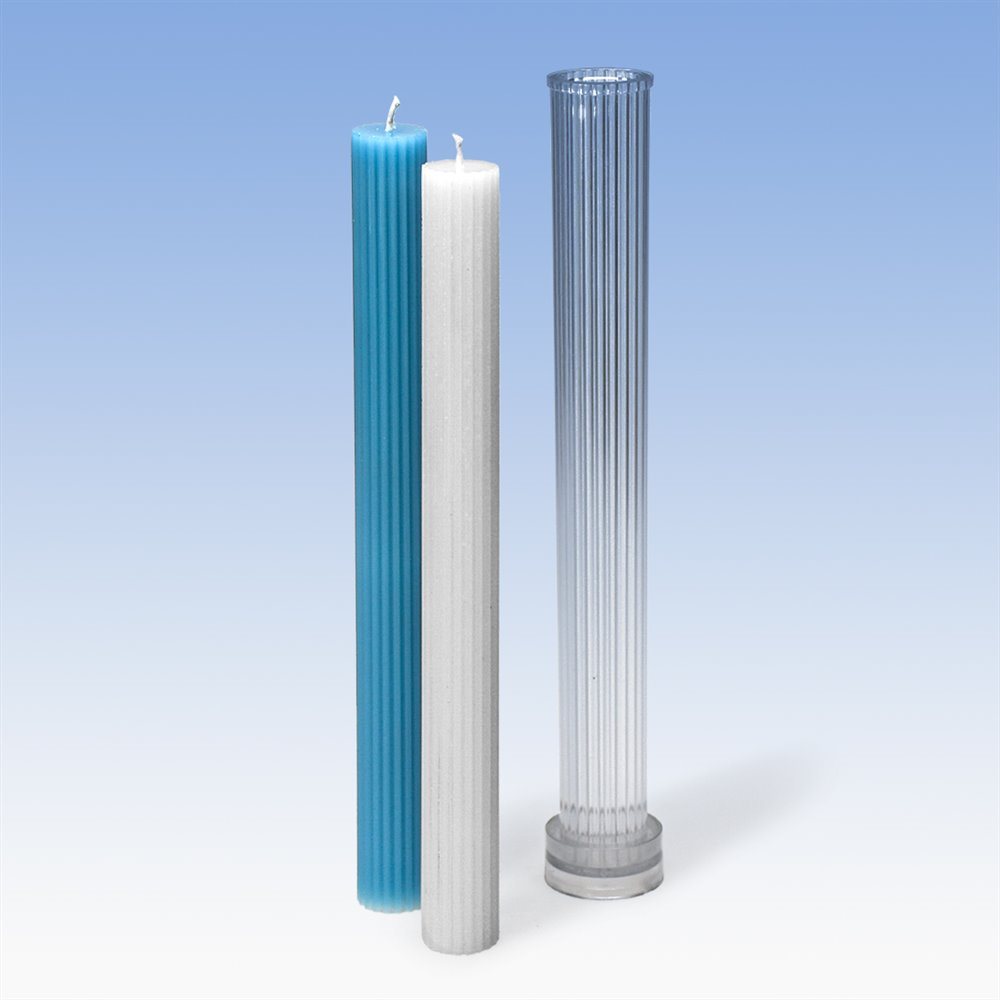 Gießform Rillenkerze 25x260