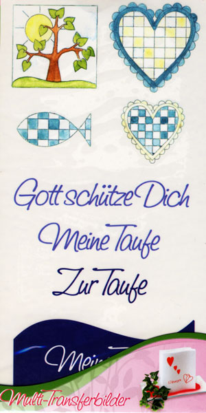 Transferbilder TAUFE hellblau